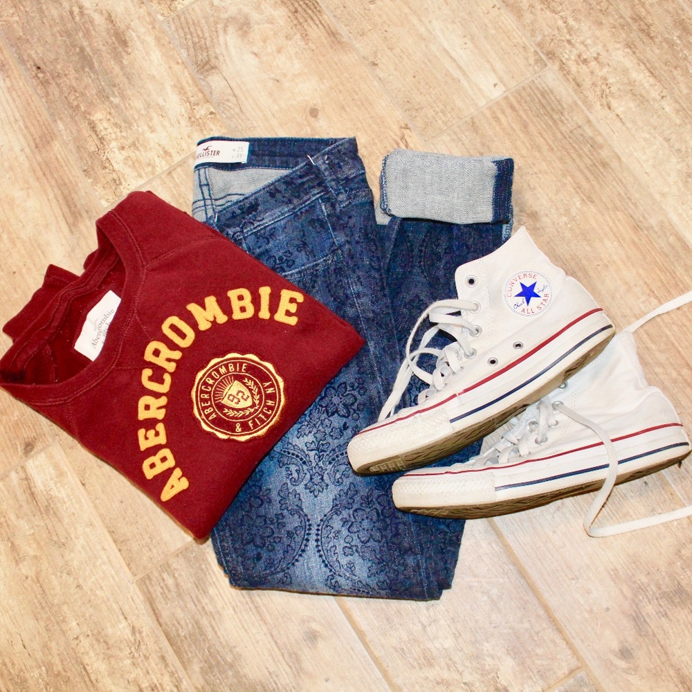 Abercrombie Logo Crew Sweatshirt